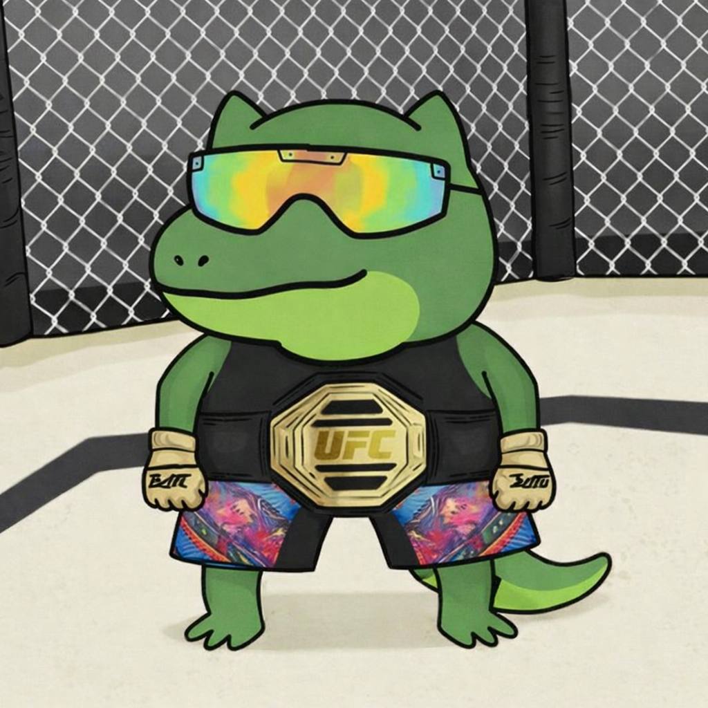 TEK the dinosaur doing weighted pullups at the gym